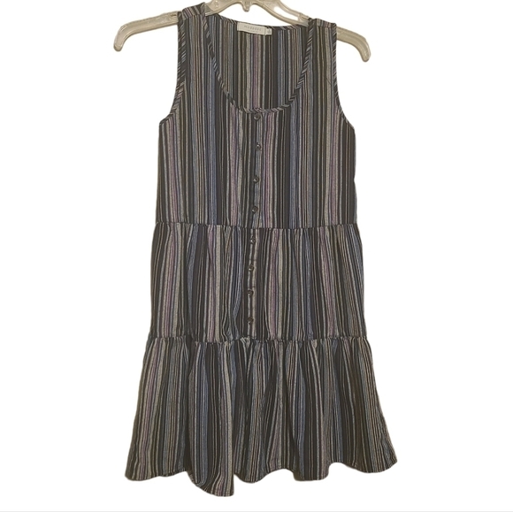 Mododoc | Women's Striped Tiered Ruffle Mini Dress (Size Small) - Picture 1 of 11